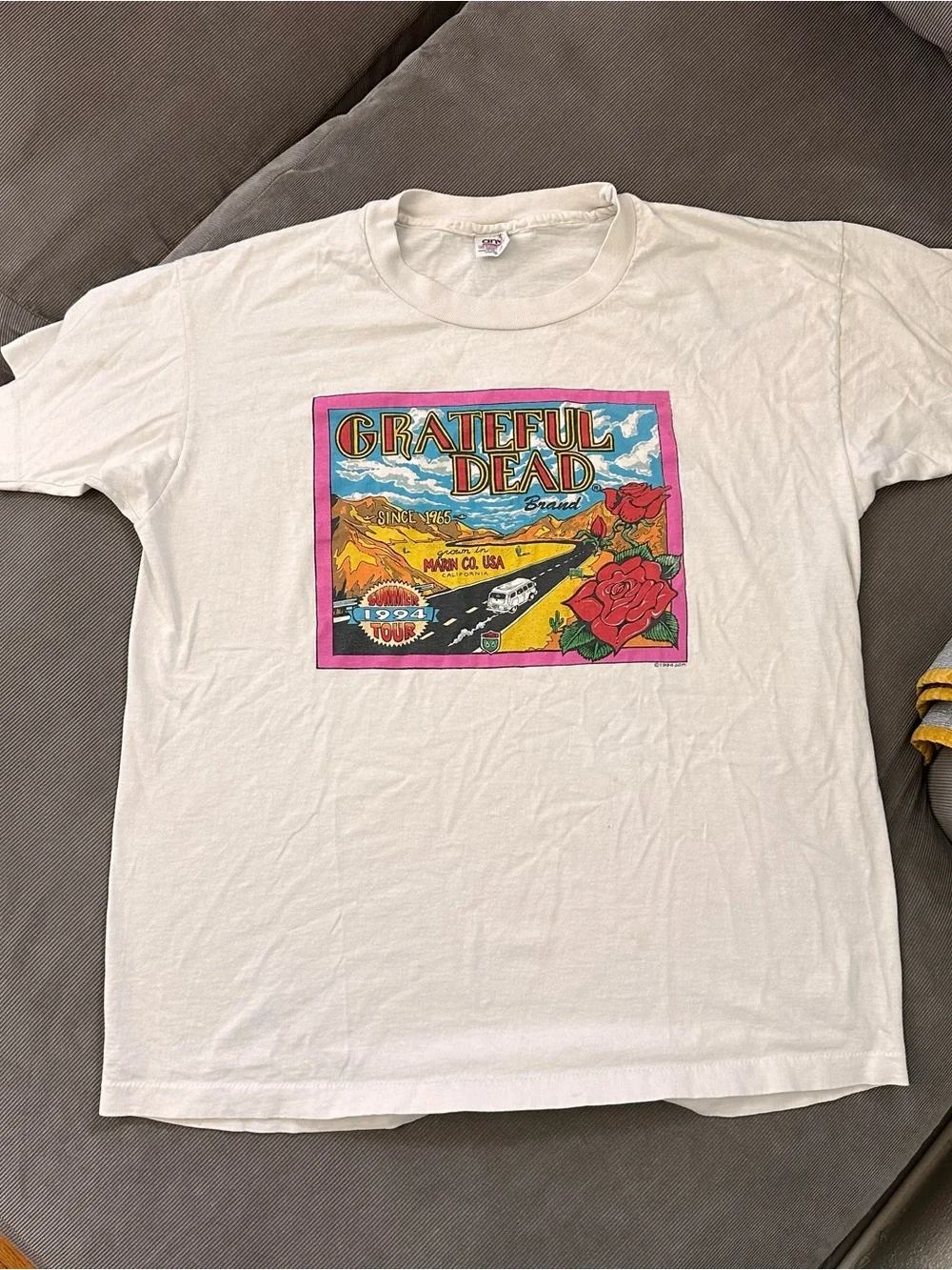 Rare Grateful Dead Summer Summer Tour 1994 Route 66 Anvil Shirt - Stained